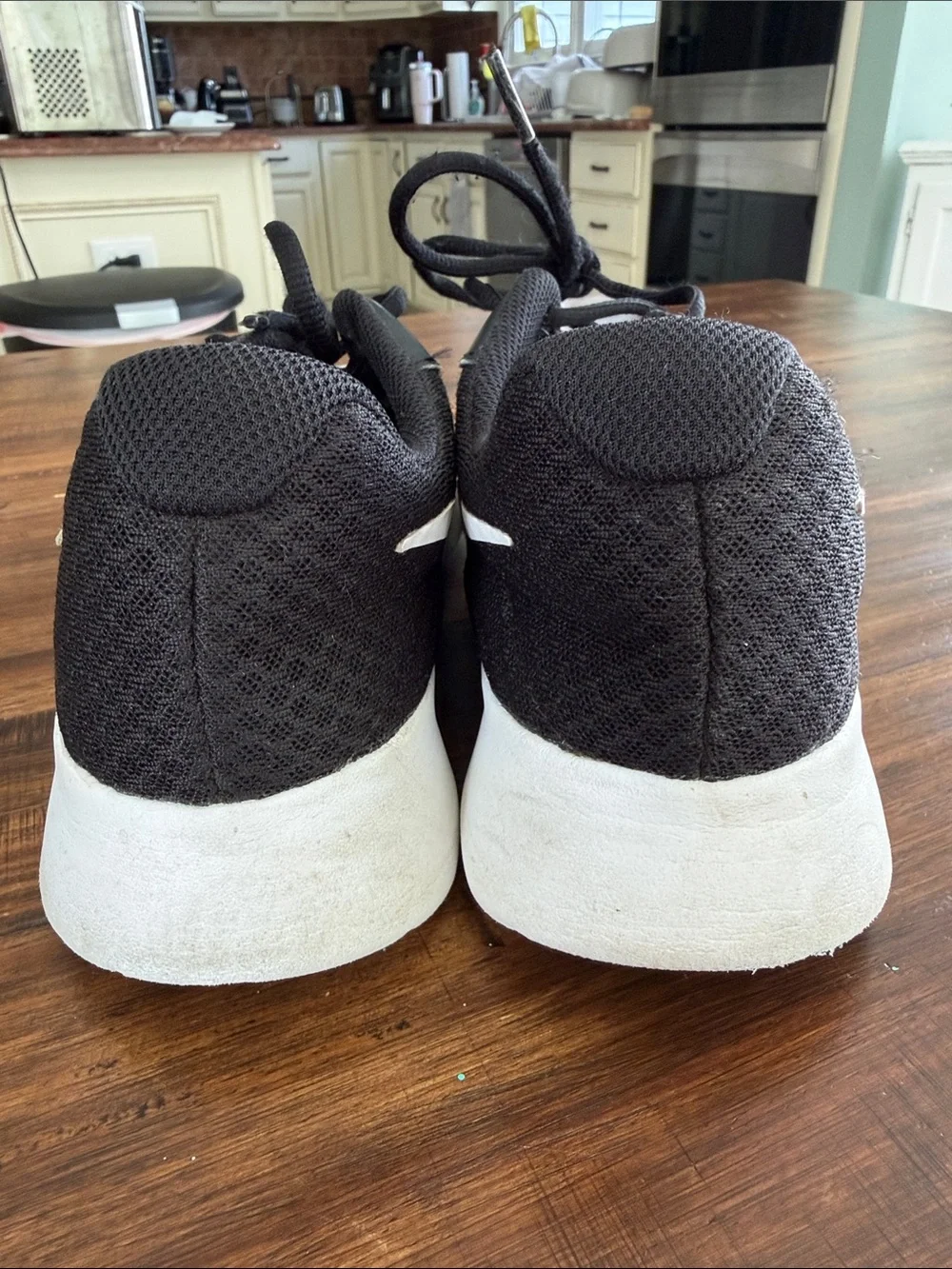 Nike Black and White Mesh Running Shoes